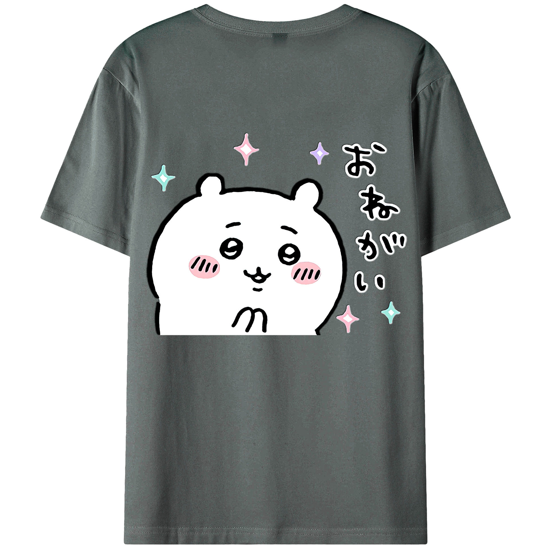 （画像用） ちいかわ ちいかわ Chii-kawa chiikawa 綿100％ メンズ半袖Tシャツ（バックプリント） 通気性